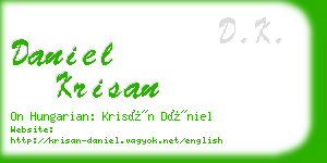 daniel krisan business card